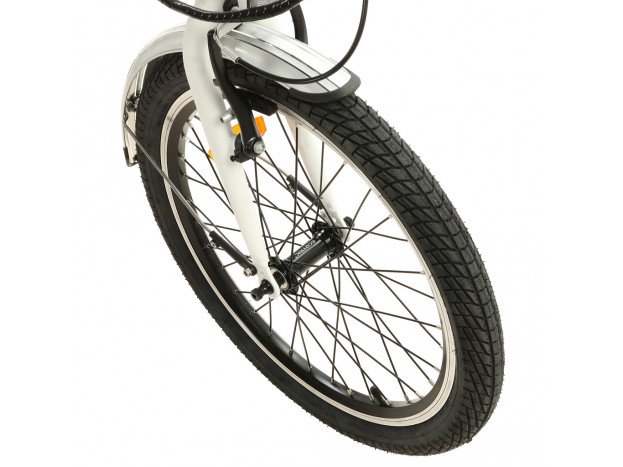 UL Certified - Ecotric Starfish 20inch portable and folding electric bike - White