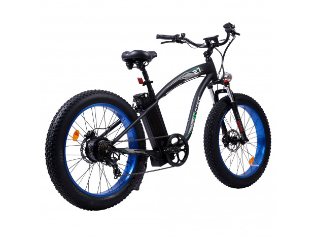 UL Certified - Ecotric Hammer Electric Fat Tire Beach Snow Bike-Blue